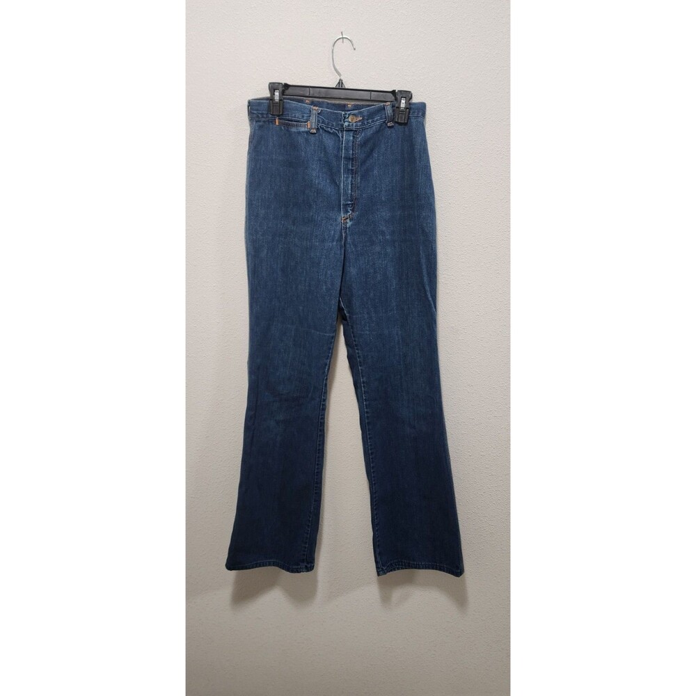 Wrangler Womens High Waist Hippie Jeans 70's Coin Pocket Made In USA Sz 30X33 - Picture 2 of 10